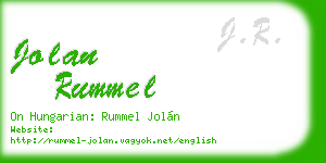 jolan rummel business card